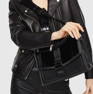 Diesel Leather Velvet Crossbody